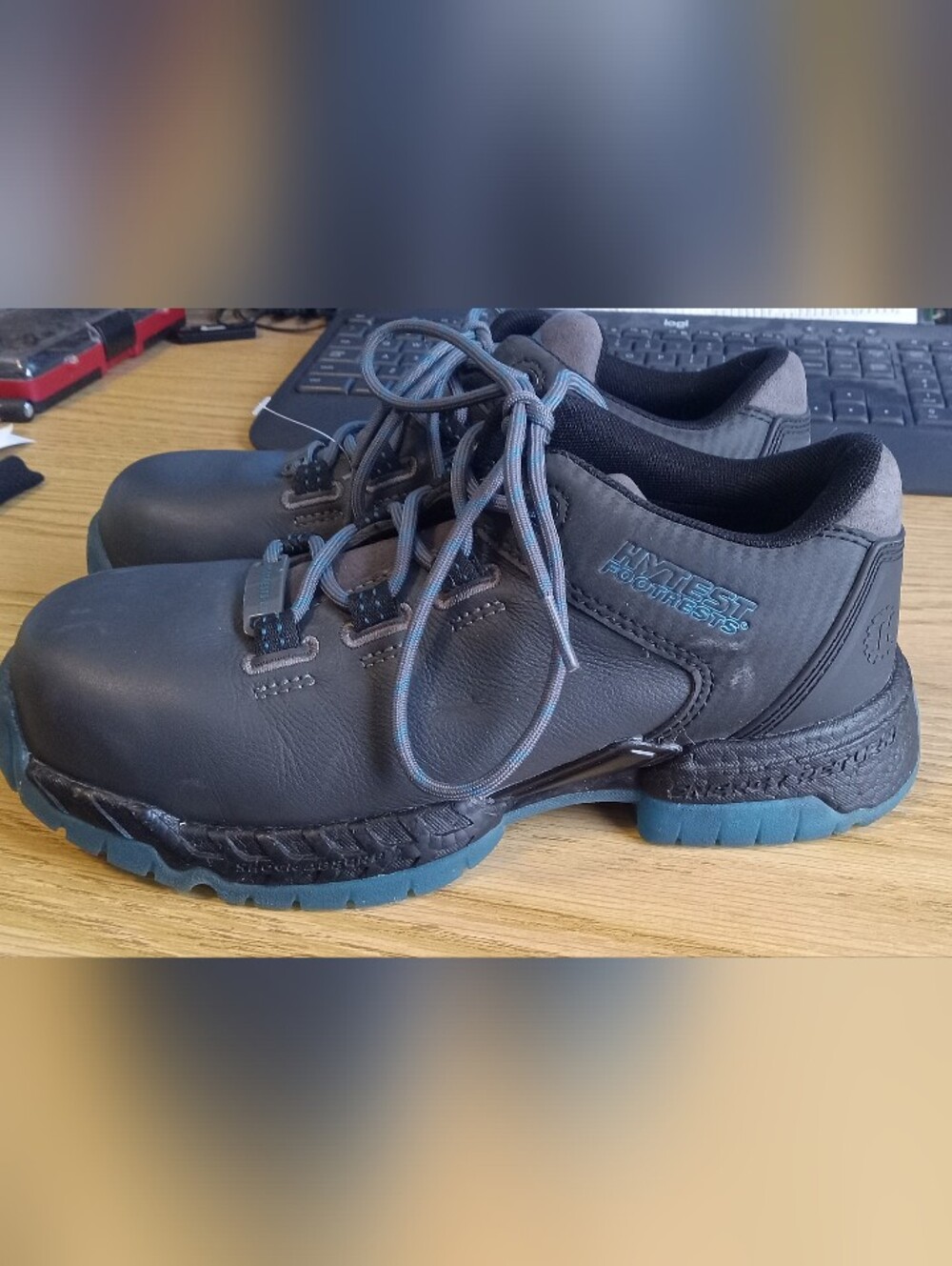 HYTEST FOOTRESTS 2.0 Womans Steel Toe Work Shoes Size 8